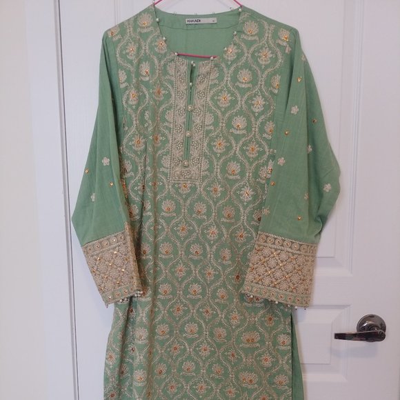 Khaddi cotton embroided shirt - Picture 1 of 4